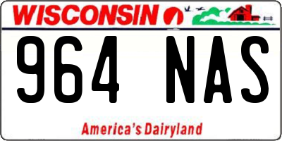 WI license plate 964NAS