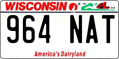 WI license plate 964NAT