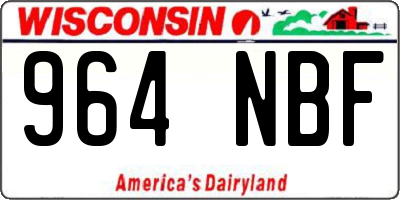 WI license plate 964NBF