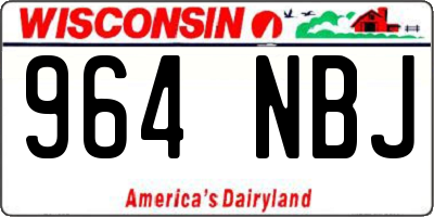 WI license plate 964NBJ