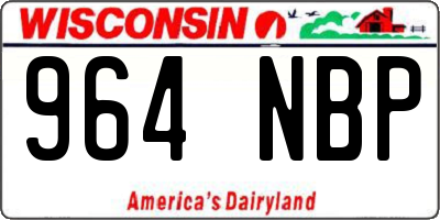 WI license plate 964NBP