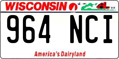 WI license plate 964NCI