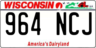 WI license plate 964NCJ