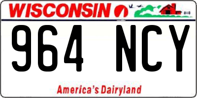 WI license plate 964NCY