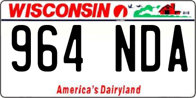 WI license plate 964NDA