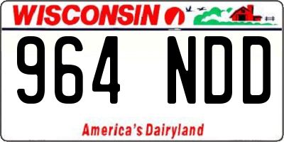 WI license plate 964NDD