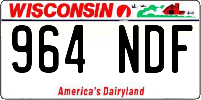 WI license plate 964NDF