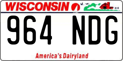 WI license plate 964NDG