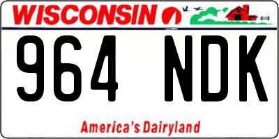 WI license plate 964NDK