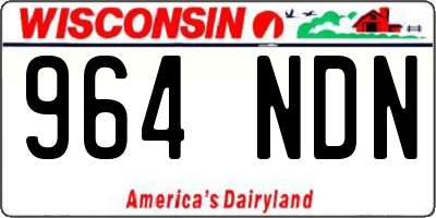 WI license plate 964NDN