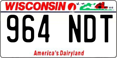 WI license plate 964NDT