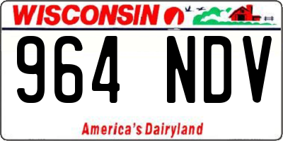 WI license plate 964NDV