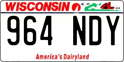 WI license plate 964NDY