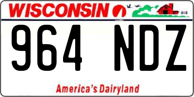 WI license plate 964NDZ