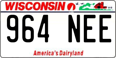 WI license plate 964NEE