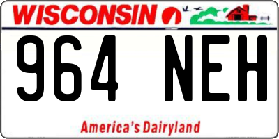 WI license plate 964NEH