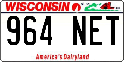 WI license plate 964NET
