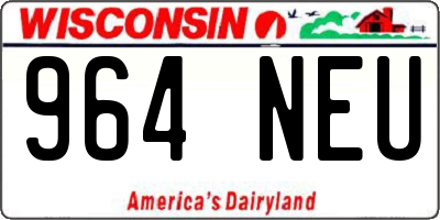WI license plate 964NEU