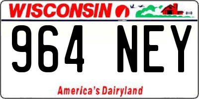 WI license plate 964NEY