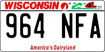 WI license plate 964NFA
