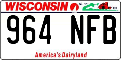 WI license plate 964NFB