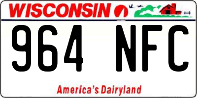 WI license plate 964NFC