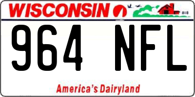 WI license plate 964NFL