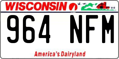 WI license plate 964NFM