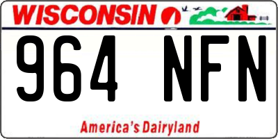 WI license plate 964NFN