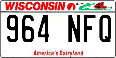 WI license plate 964NFQ