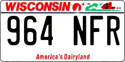 WI license plate 964NFR