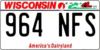 WI license plate 964NFS
