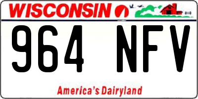 WI license plate 964NFV