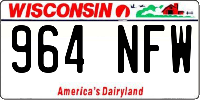 WI license plate 964NFW