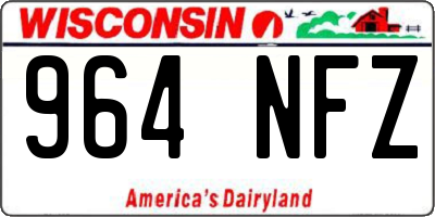 WI license plate 964NFZ