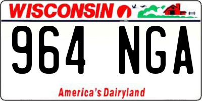 WI license plate 964NGA