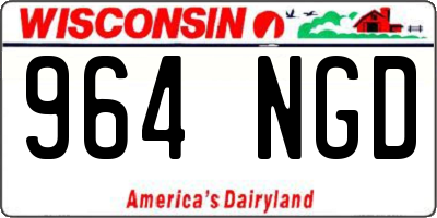 WI license plate 964NGD