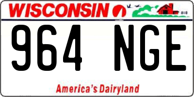 WI license plate 964NGE