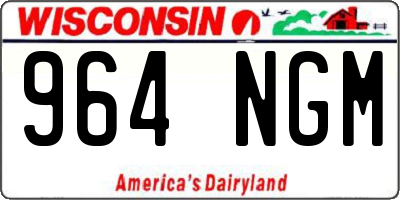 WI license plate 964NGM