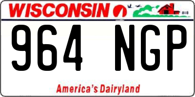 WI license plate 964NGP