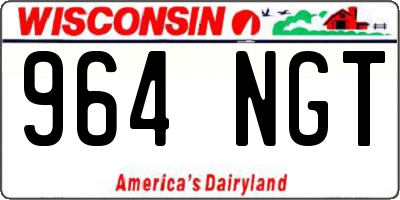 WI license plate 964NGT