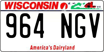 WI license plate 964NGV