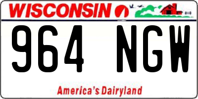 WI license plate 964NGW