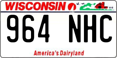 WI license plate 964NHC