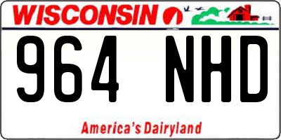 WI license plate 964NHD