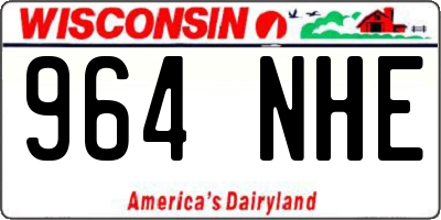 WI license plate 964NHE