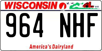 WI license plate 964NHF