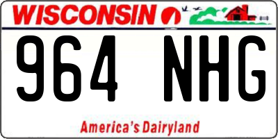WI license plate 964NHG