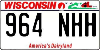 WI license plate 964NHH