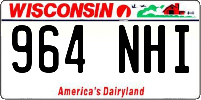 WI license plate 964NHI